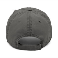 Distressed Embroidered Daddy Hat — 'OH? K.' Minimal Vintage Cap