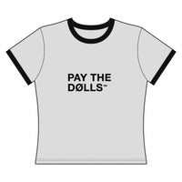 PAY THE DØLLS RINGER TEE — Women's Contrast Trim