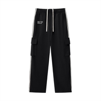 PAY THE DØLLS CARGO TRACKSUIT PANTS — Stripe Detail Fleece