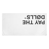 PAY THE DØLLS BEACH TOWEL — Minimalist Logo Edition