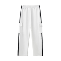 PAY THE DØLLS CARGO TRACKSUIT PANTS — Stripe Detail Fleece