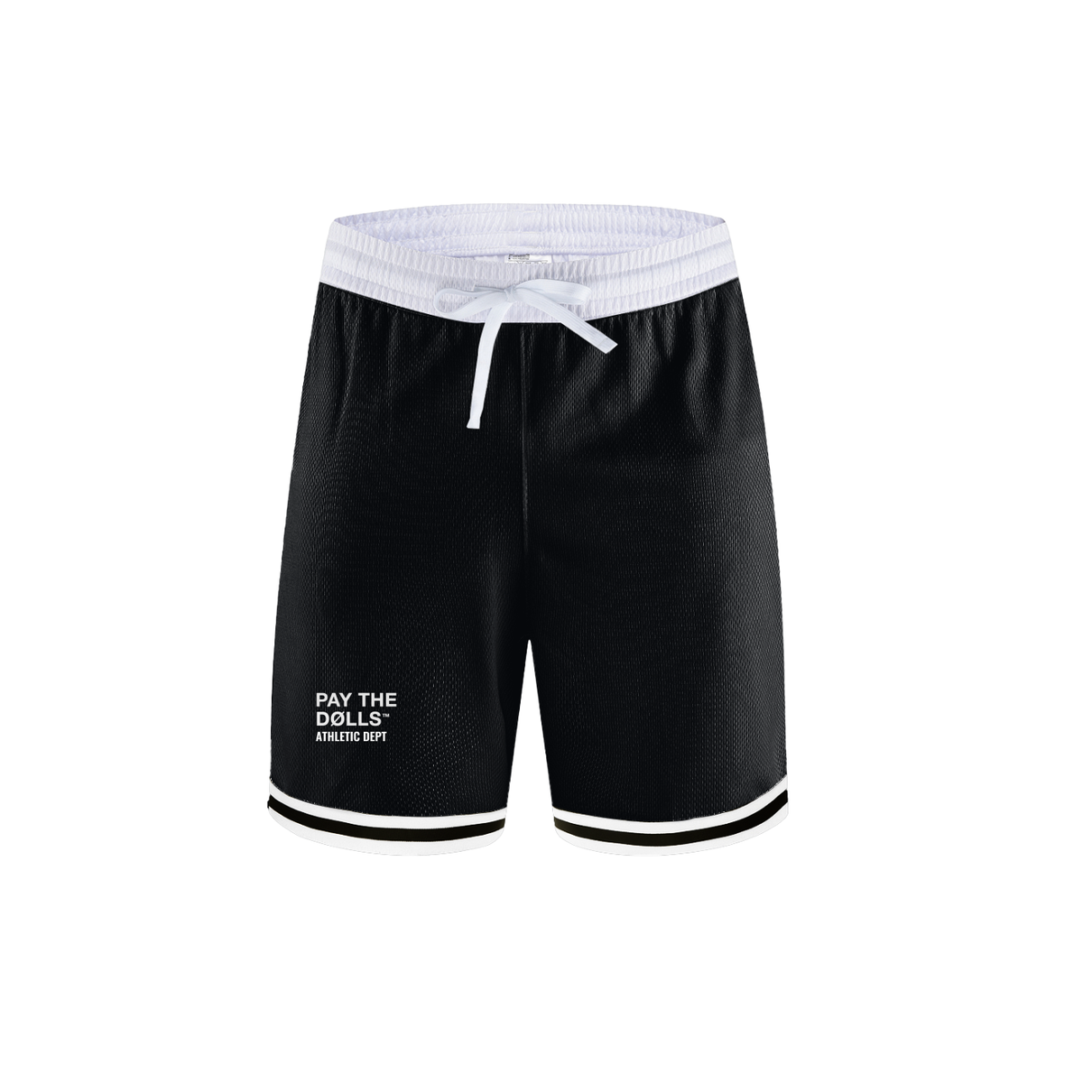 PAY THE DØLLS STRIPE TRIM BASKETBALL SHORTS — Classic Fit