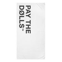 PAY THE DØLLS BEACH TOWEL — Minimalist Logo Edition