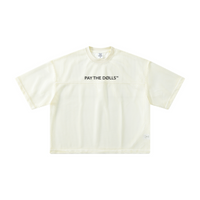 240GSM Men’s Boxyfit Mesh Layered Short Sleeve T-Shirt Off White