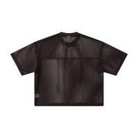 240GSM Men’s Boxyfit Mesh Layered Short Sleeve T-Shirt Coffee Brown