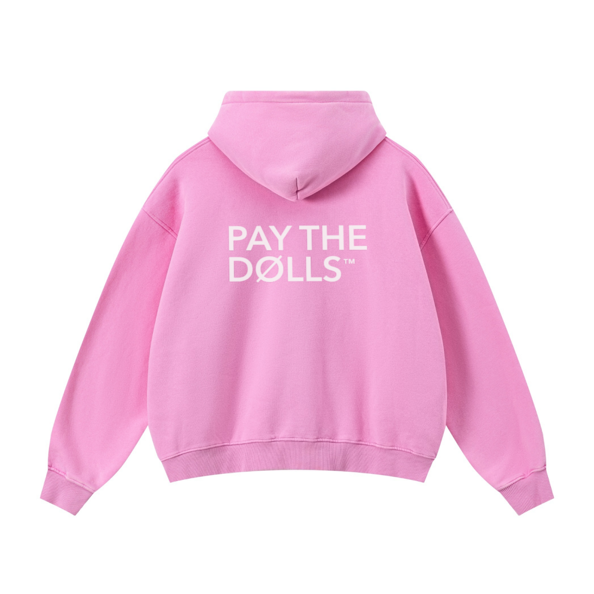 355GSM Drop Shoulder Heavyweight Washed Boxyfit Fleece Hoodie Vintage Peach Pink