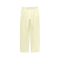 345GSM Thermal Fleece Relaxed Straight Sweatpants Cream Apricot
