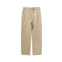 345GSM Thermal Fleece Relaxed Straight Sweatpants Sand Dune