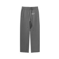 345GSM Thermal Fleece Relaxed Straight Sweatpants Oyster Gray
