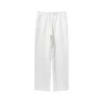 345GSM Thermal Fleece Relaxed Straight Sweatpants White