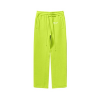 345GSM Thermal Fleece Relaxed Straight Sweatpants Fluorescent Green