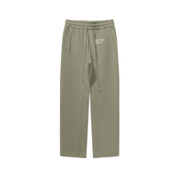 345GSM Thermal Fleece Relaxed Straight Sweatpants Gray Camel