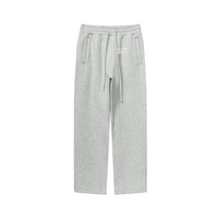 345GSM Thermal Fleece Relaxed Straight Sweatpants Heathered Gray