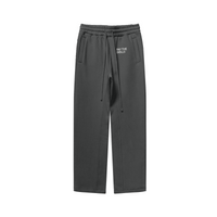 345GSM Thermal Fleece Relaxed Straight Sweatpants Dark Gray