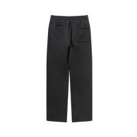 345GSM Thermal Fleece Relaxed Straight Sweatpants Black