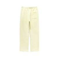 345GSM Thermal Fleece Relaxed Straight Sweatpants Cream Apricot