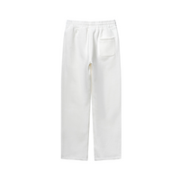 345GSM Thermal Fleece Relaxed Straight Sweatpants White