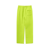 345GSM Thermal Fleece Relaxed Straight Sweatpants Fluorescent Green