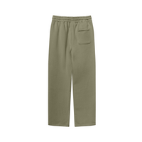 345GSM Thermal Fleece Relaxed Straight Sweatpants Gray Camel