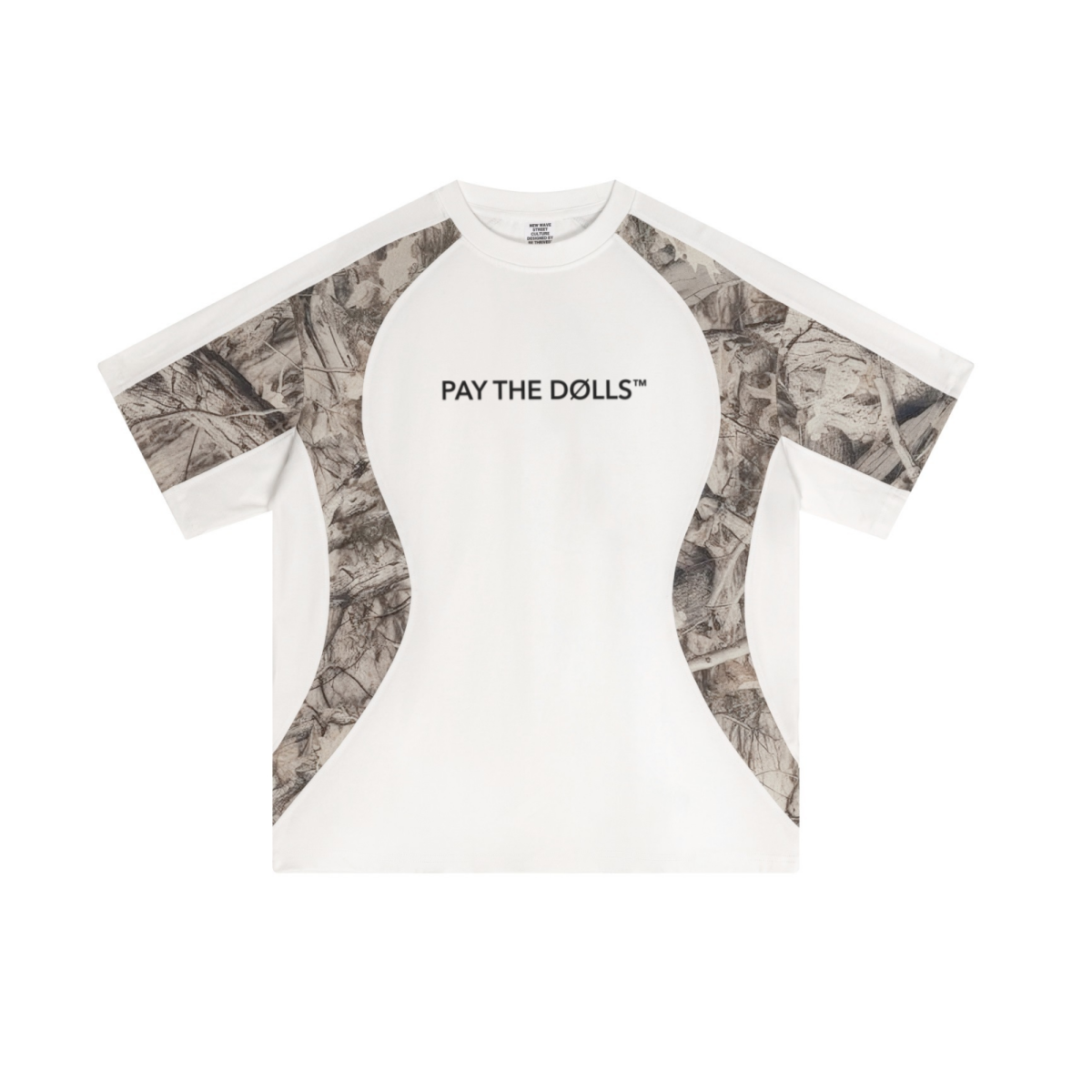 240GSM Smart Quick-Dry Cotton Camouflage Panel Sweatshirt White