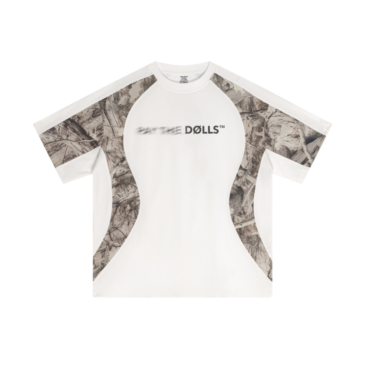 240GSM Smart Quick-Dry Cotton Camouflage Panel Sweatshirt White