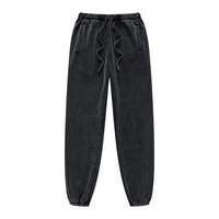 400GSM Fleece-Lined Washed Tracksuit Relaxed Fit Snow Wash Grey
